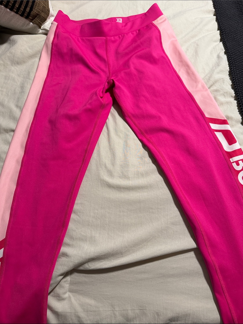 RBX Hot Pink Leggings with Light Pink Side Panels